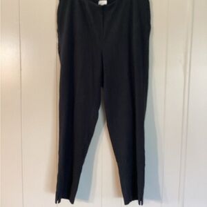 J Jill Pure Jill size XL black pants with front pockets & elastic waistband